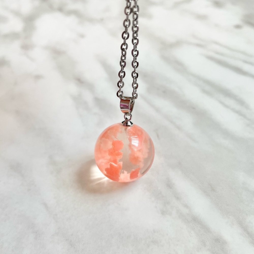 🎉 New Clouds & Pink Sky Silver Plated Necklace